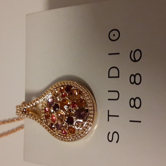 Avon Jewelry - Avon Goldtone Autumn Pave 11 inch Necklace. Free Gift With Purchase